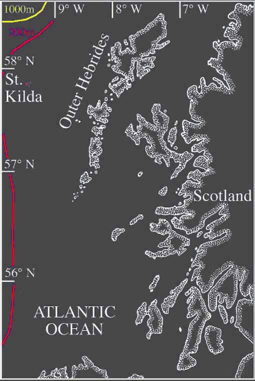 Location of St. Kilda Archipelago